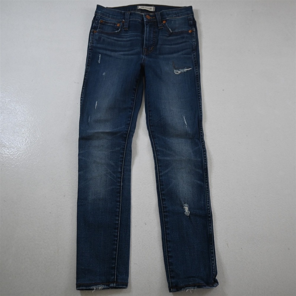 Madewell 24 9" High Rise Skinny Dark Stretch Denim Womens Jeans